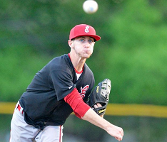 Easton senior Casey Brown tossed a complete game and drove in the winning run (lehighvalleylive.com file photo).